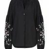 WANDERING Floral Shirts & Blouses For Women Black