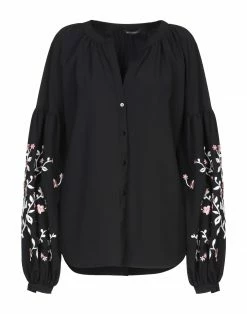 WANDERING Floral Shirts & Blouses For Women Black