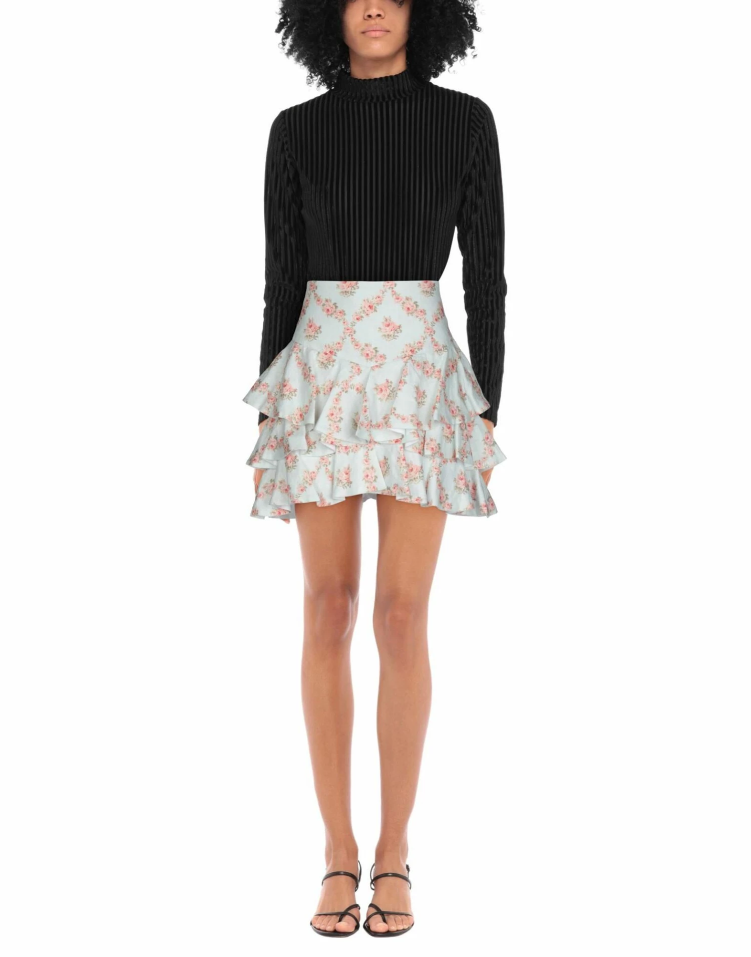 WANDERING Mini Skirt For Women Sky Blue - Image 2
